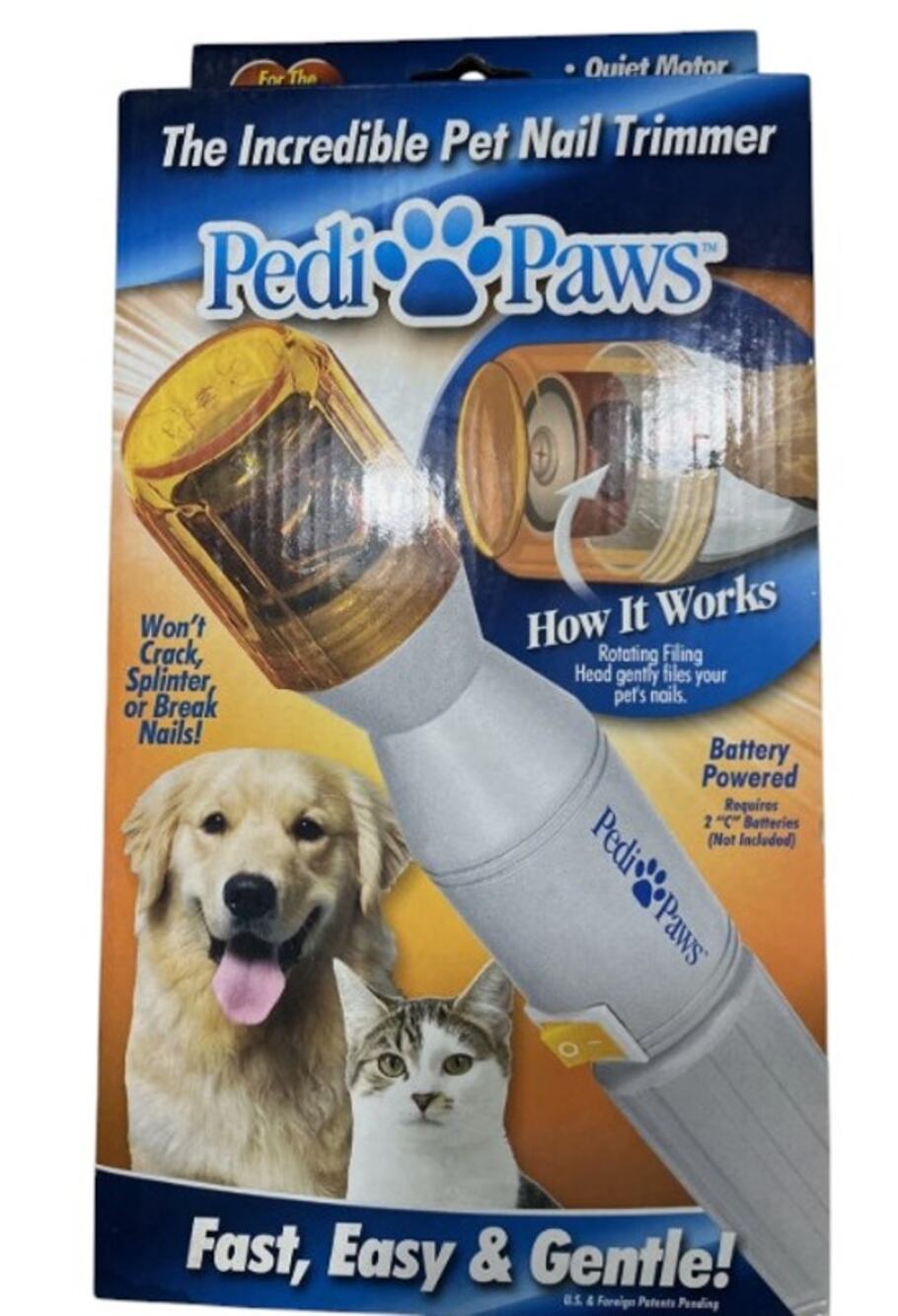 Pedi Paws Battery Operated Pet Nail Trimmer for Cats or Dogs (Used Once)